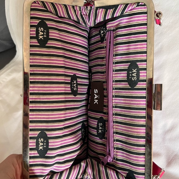 THE SAK CLUTCH/PURSE WOVEN PINK FABRIC - Picture 11 of 11